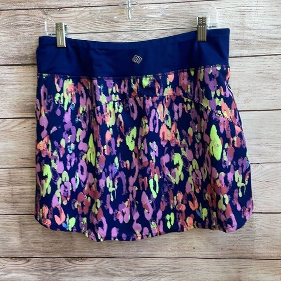 ZELOS SKORT‎ IN NAVY BLUE PRINT - Picture 3 of 5